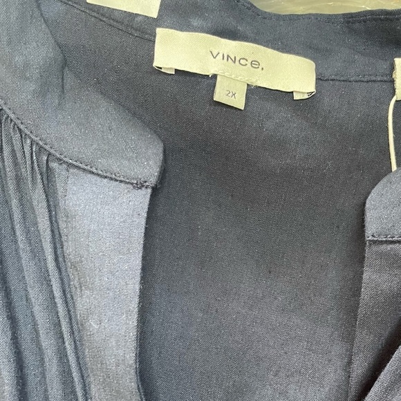 Vince Flutter Sleeve Linen Blend Top  sz 2X - Picture 2 of 6